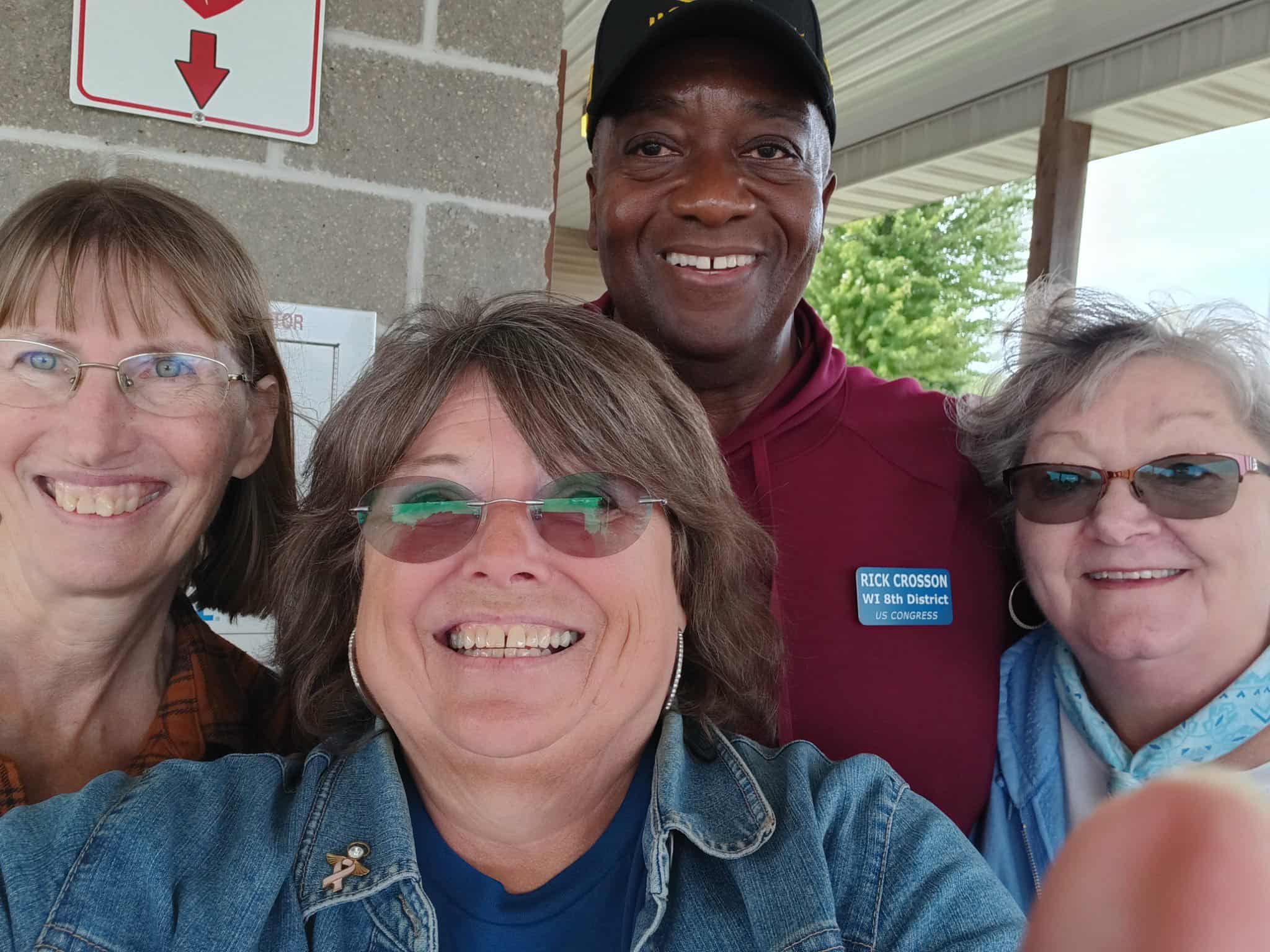 Rick with volunteers